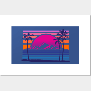 80s Sunset Islander Posters and Art